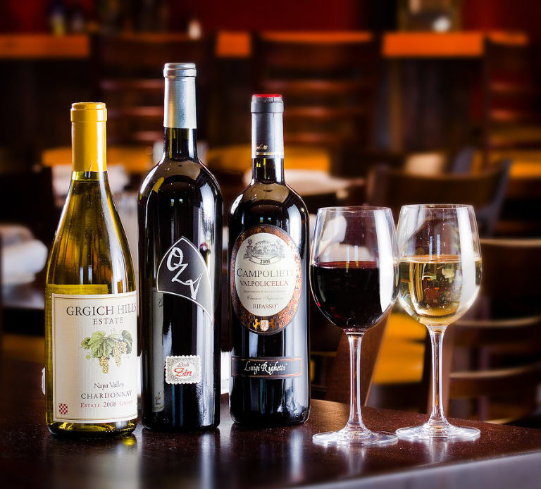 Food photography of wines for restaurants by Jeff Behm Photography, Frederick