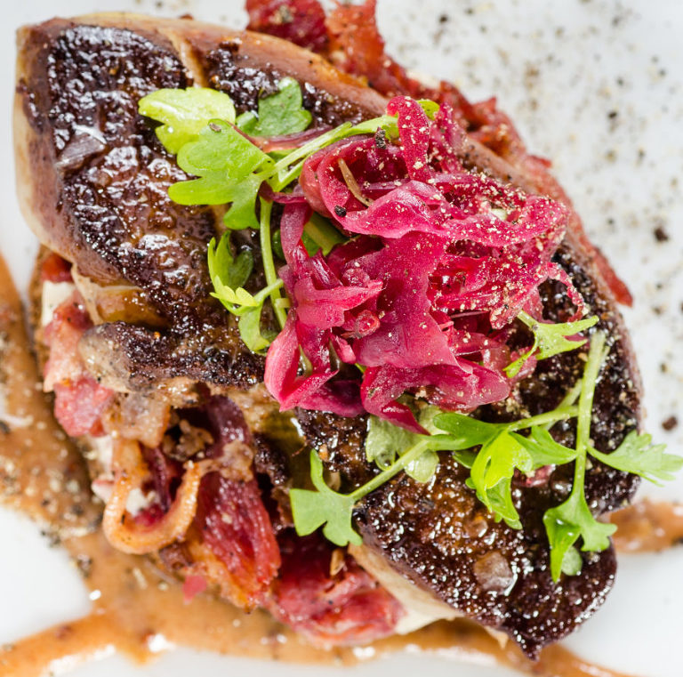 Food photography of duck breast and pâté by Jeff Behm of Frederick MD