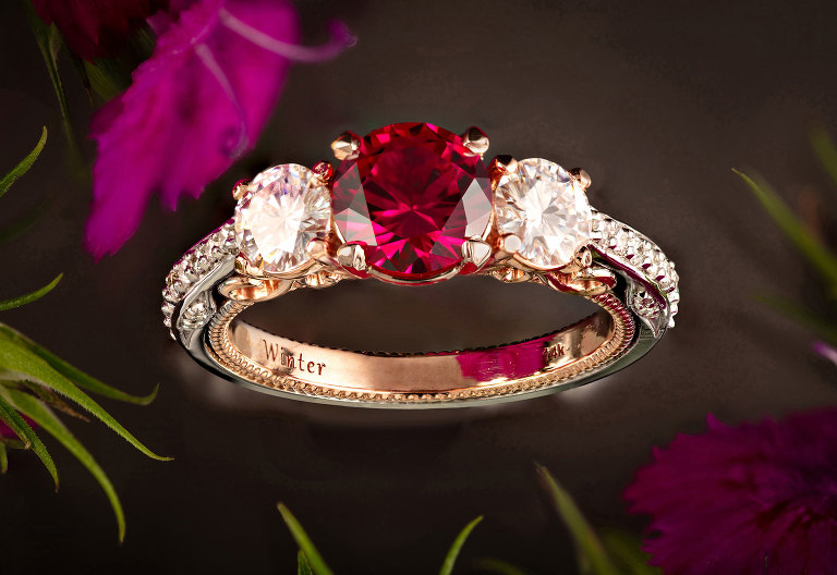 Ruby and Diamond ring.  Take advantage of the enforced downtime.