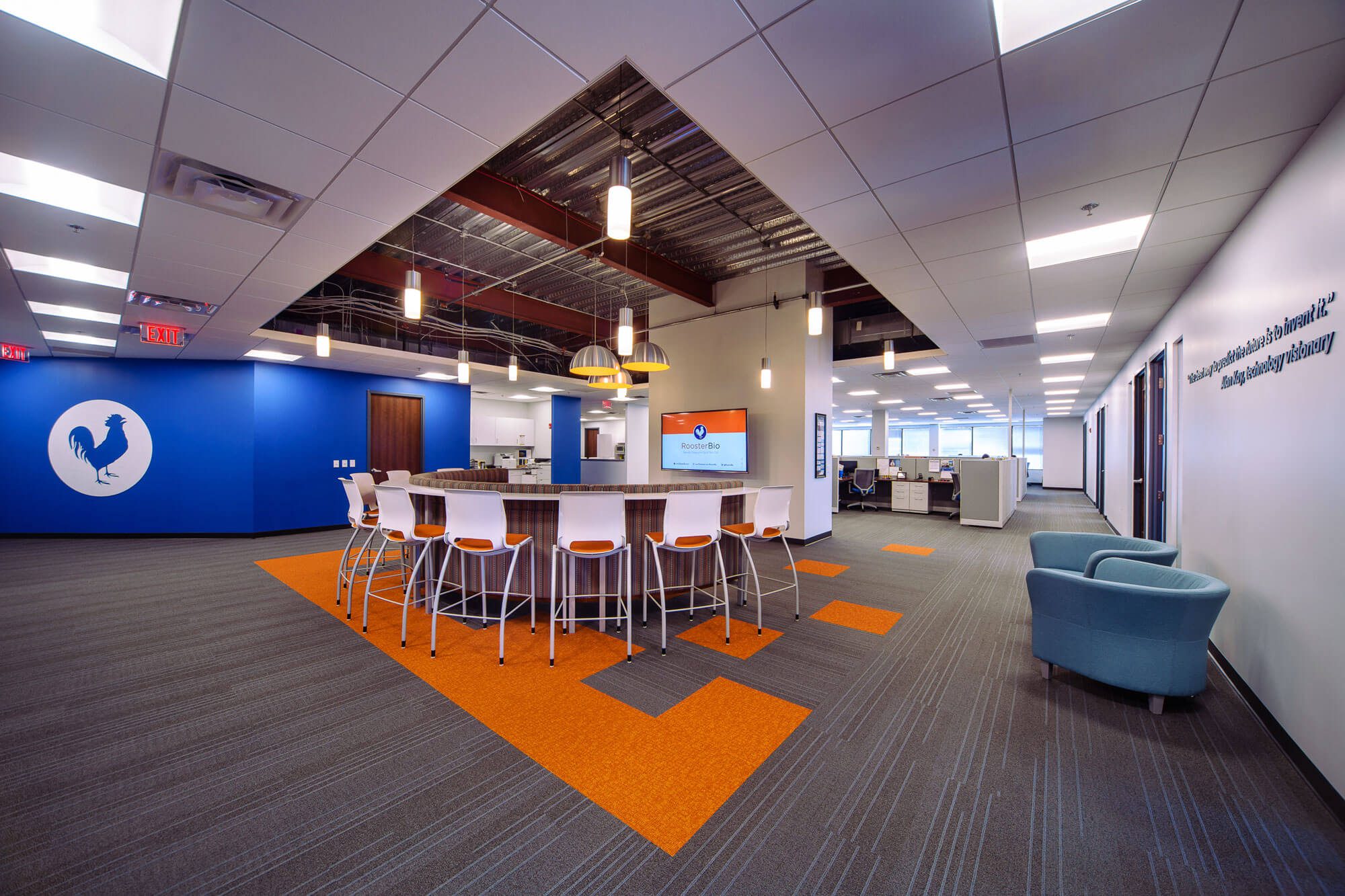 The Rooster Bio meeting space